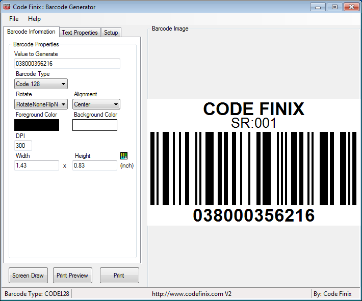 Windows 7 Barcode Generator 2.1 full